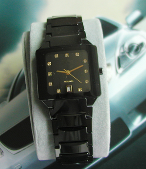 高档黑色陶瓷手表