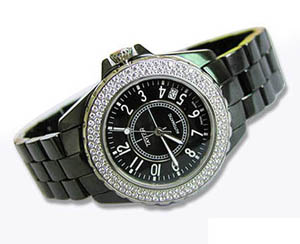 黑色高档陶瓷手表